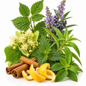 Feminine Tea - Red raspberry leaf, chaste tree berry, lemon verbena, linden flower & leaf, nettle leaf, cinnamon,lemon peel &  stevia leaf